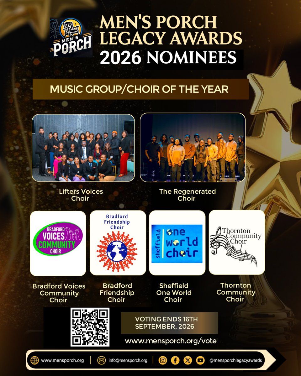 Men's Porch Legacy Awards 2026 nominees for Music Group of the Year, including The Regenerated