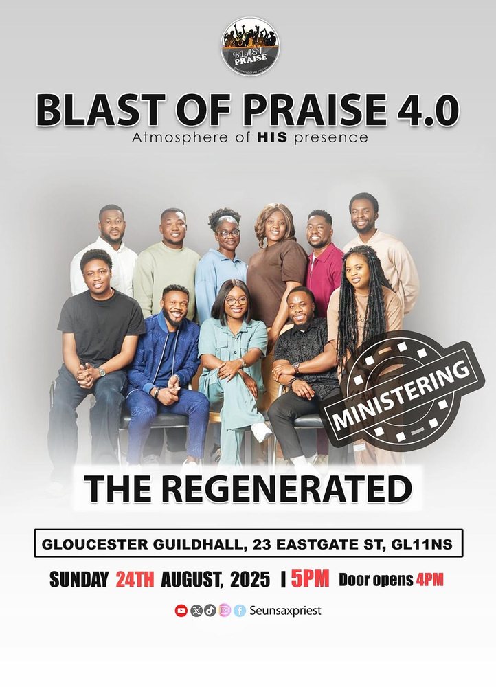 Blast of Praise 4.0 flyer featuring The Regenerated