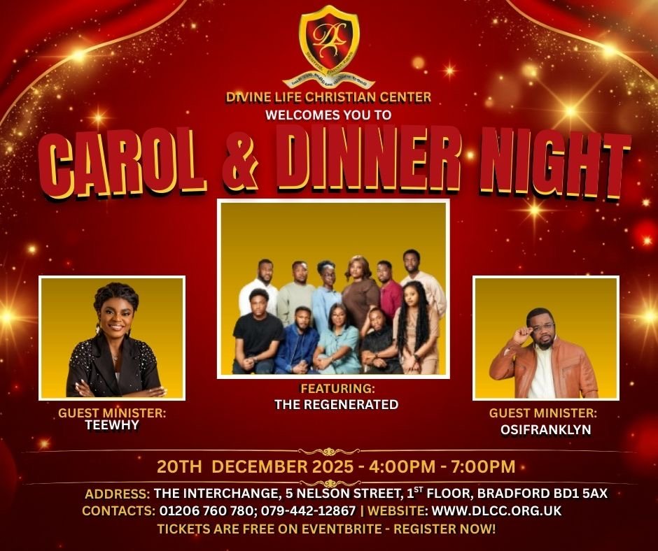 Carol and Dinner Night flyer featuring The Regenerated