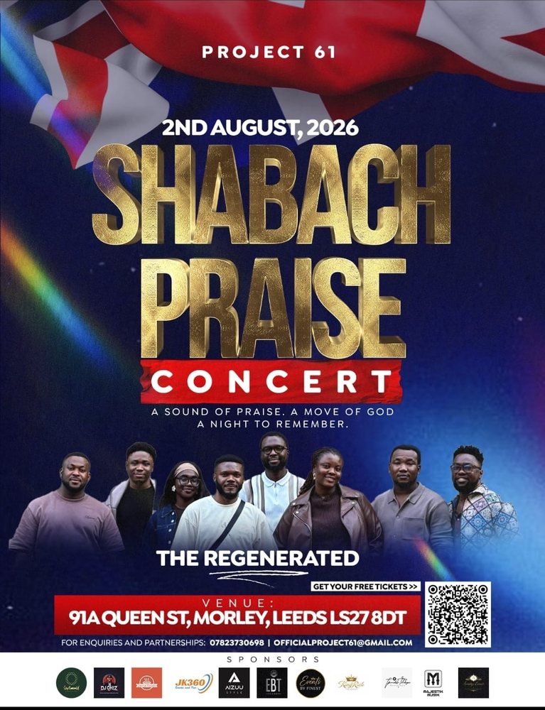Shabach Praise Concert flyer featuring The Regenerated