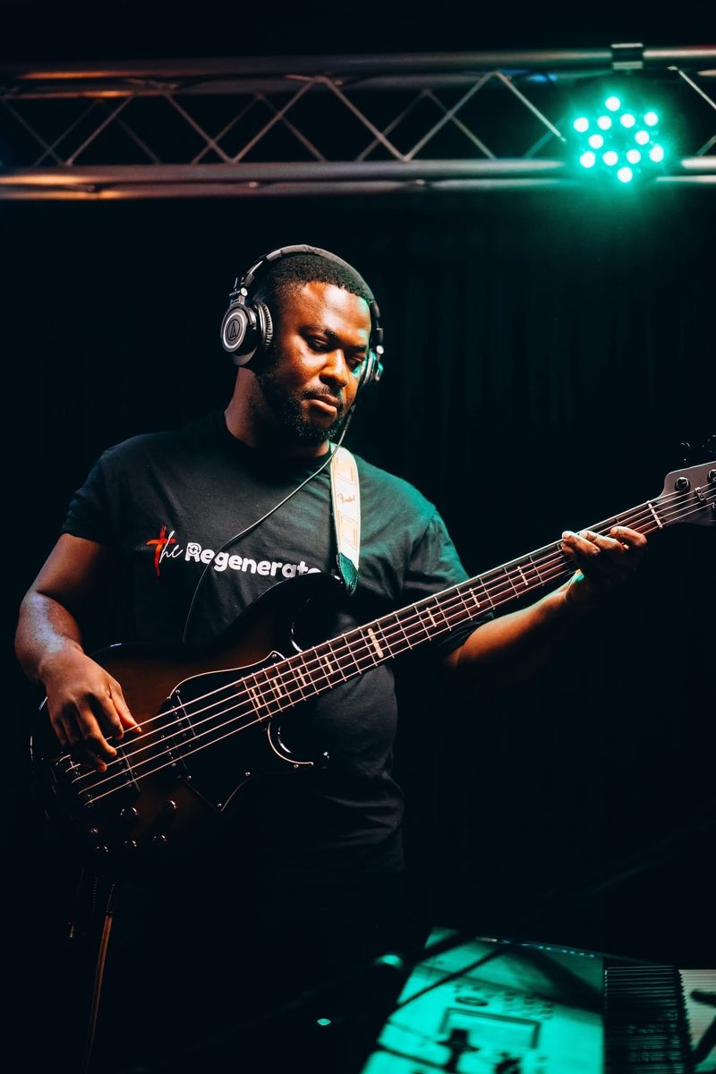 Bassist playing