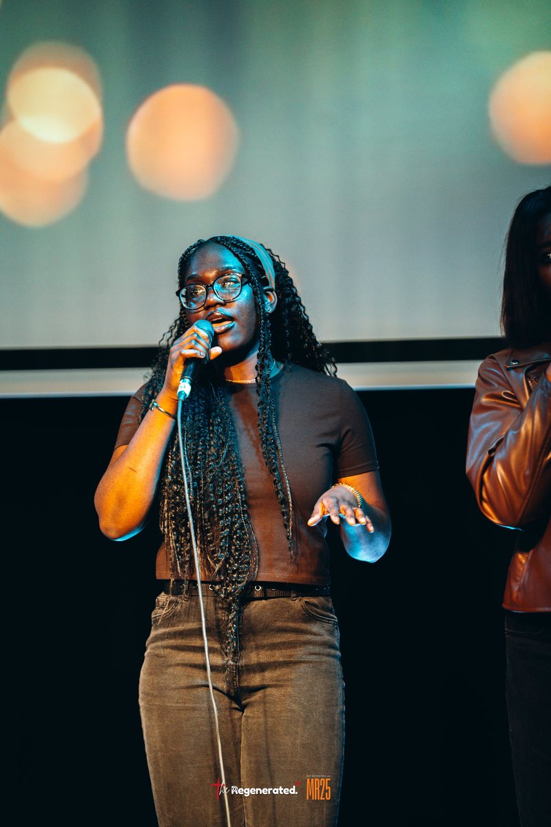 Vocalist singing into the mic